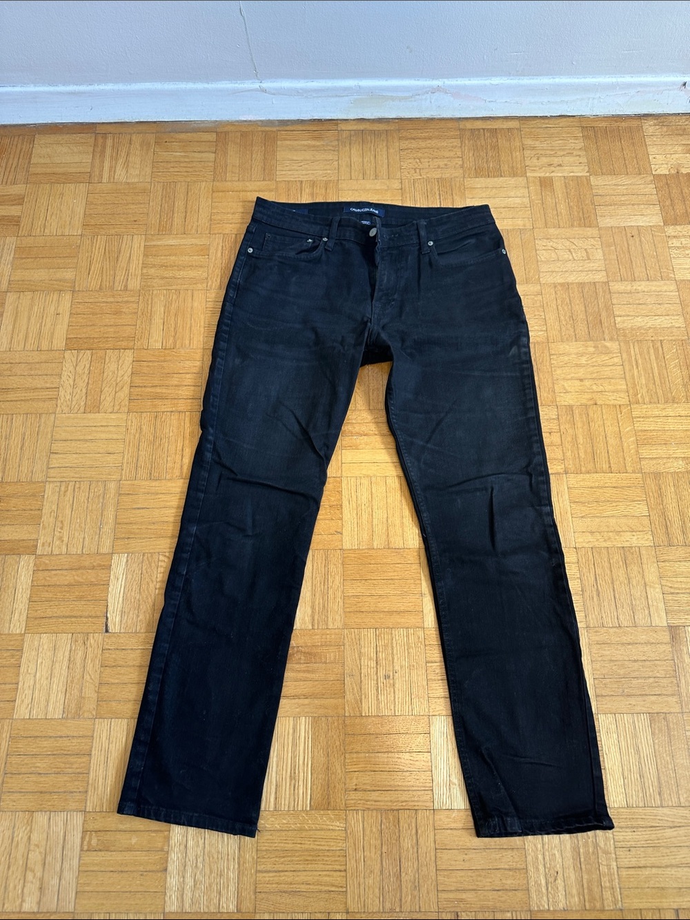 Calvin Klein Jeans Men's Black Straight Leg Denim